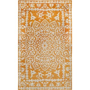 Safavieh Stone Wash 6' Square Hand Knotted Rug in Copper
