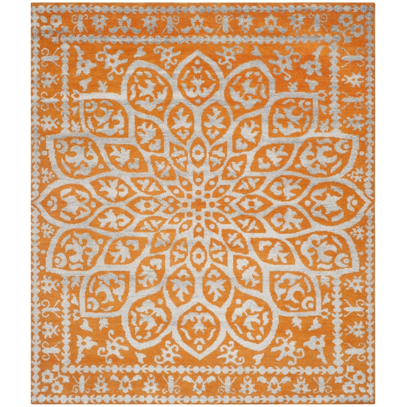 Safavieh Stone Wash 9' X 12' Hand Knotted Rug in Copper