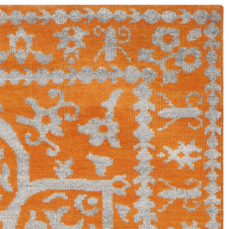 Safavieh Stone Wash 9' X 12' Hand Knotted Rug in Copper