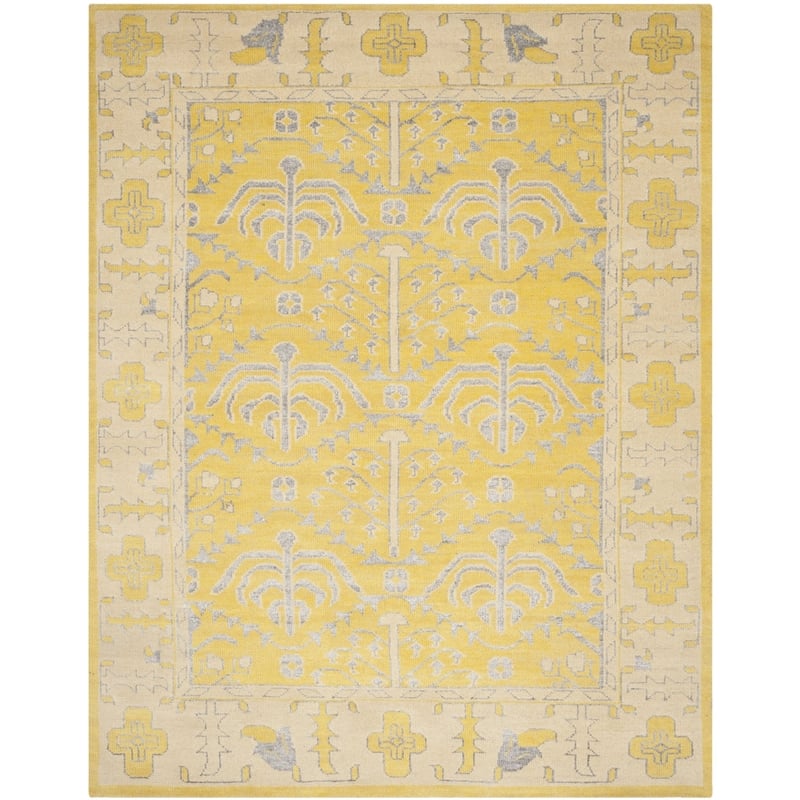 Safavieh Stone Wash 10' X 14' Hand Knotted Rug in Yellow