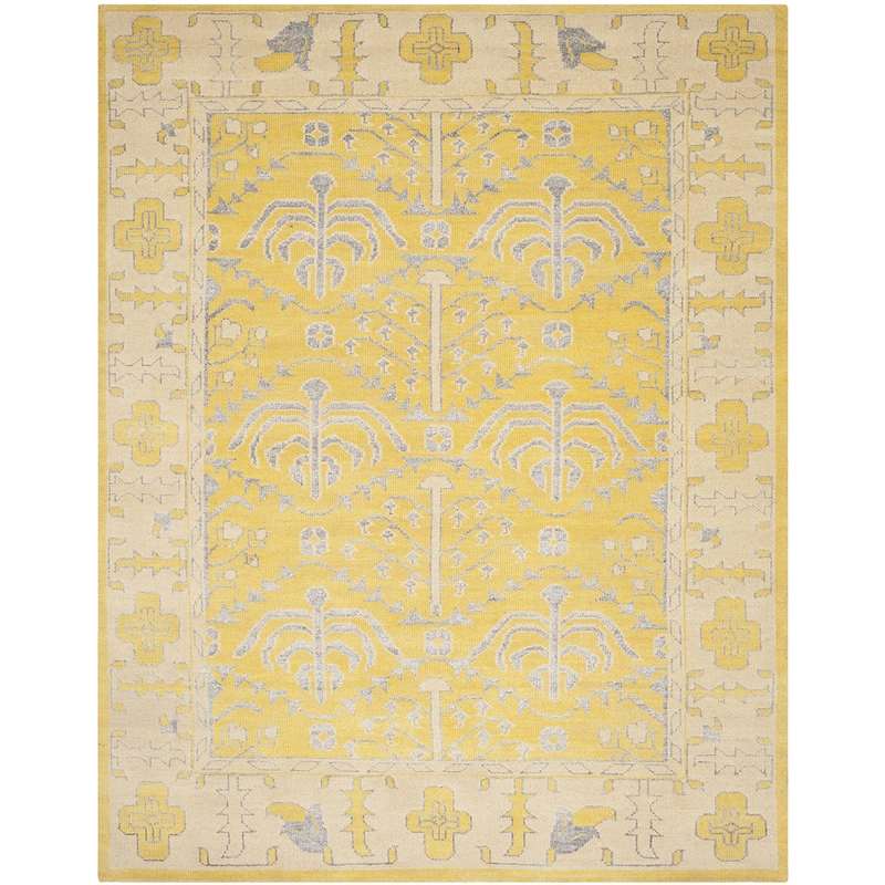 Safavieh Stone Wash 6' X 9' Hand Knotted Rug in Yellow
