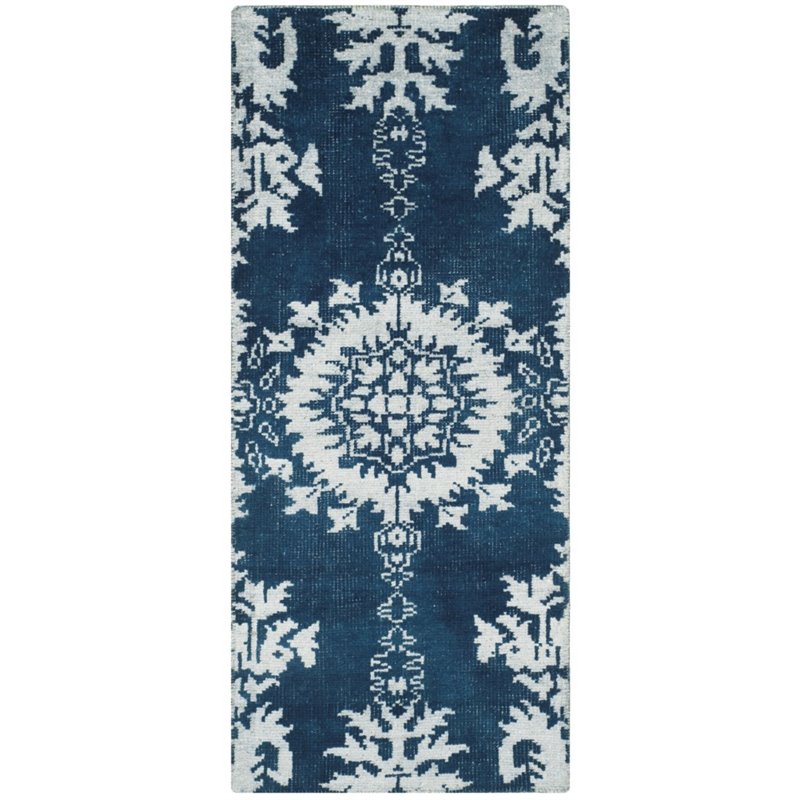 Safavieh Stone Wash 10' X 14' Hand Knotted Rug in Indigo