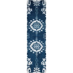Safavieh Stone Wash 2'6&quot X 10' Hand Knotted Rug in Indigo