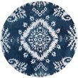 Safavieh Stone Wash 6' Round Hand Knotted Rug in Indigo