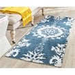Safavieh Stone Wash 6' Square Hand Knotted Rug in Indigo
