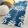 Safavieh Stone Wash 6' Square Hand Knotted Rug in Indigo