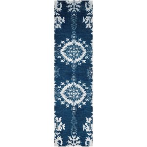 Safavieh Stone Wash 6' Square Hand Knotted Rug in Indigo