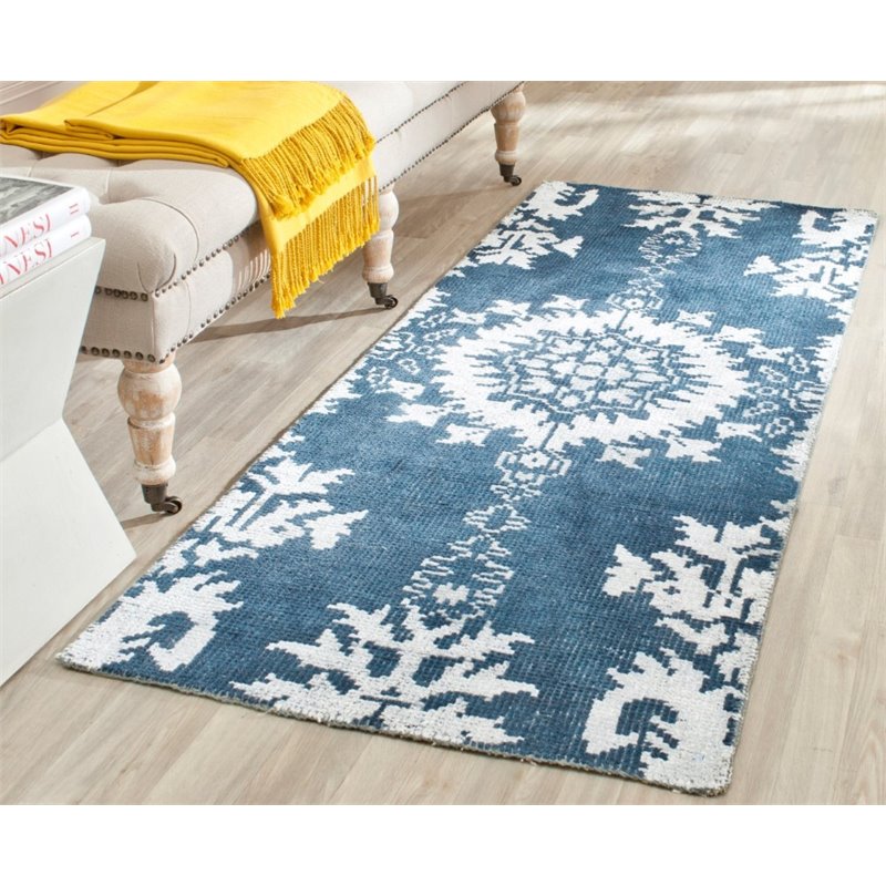 Safavieh Stone Wash 9' X 12' Hand Knotted Rug in Indigo