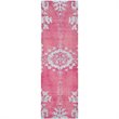 Safavieh Stone Wash 6' Square Hand Knotted Rug in Fuchsia