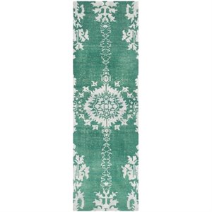 Safavieh Stone Wash 3' X 5' Hand Knotted Rug in Emerald
