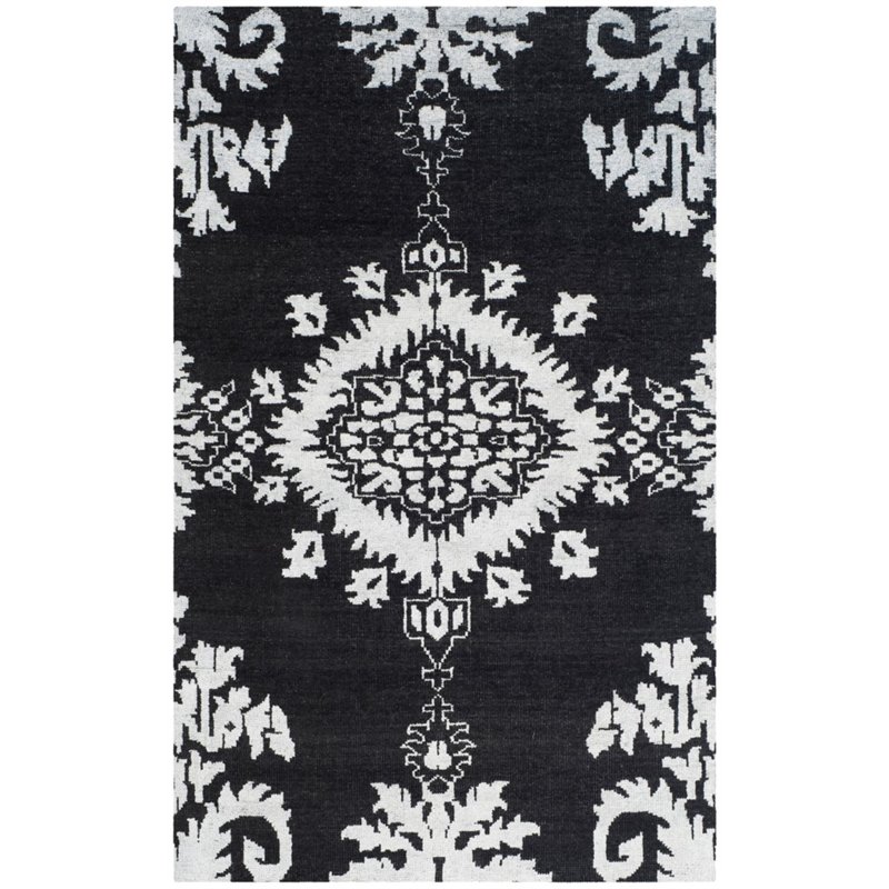 Safavieh Stone Wash 3' X 5' Hand Knotted Rug in Charcoal