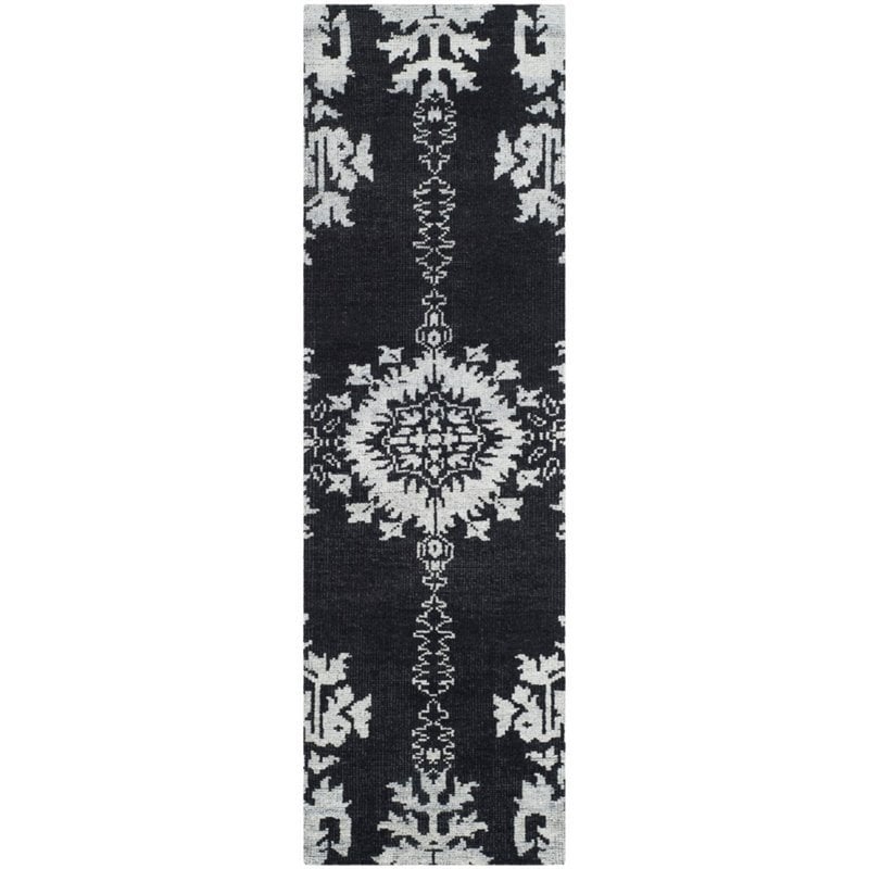 Safavieh Stone Wash 3' X 5' Hand Knotted Rug in Charcoal