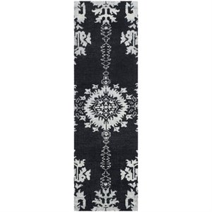 Safavieh Stone Wash 3' X 5' Hand Knotted Rug in Charcoal