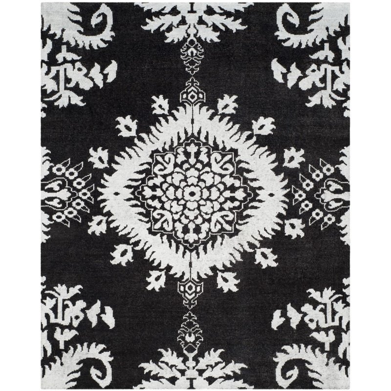 Safavieh Stone Wash 4' X 6' Hand Knotted Rug in Charcoal