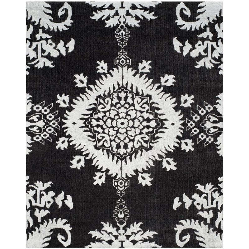Safavieh Stone Wash 5' X 8' Hand Knotted Rug in Charcoal