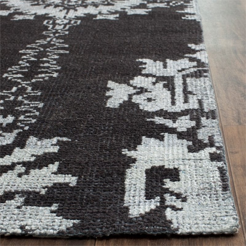 Safavieh Stone Wash 9' X 12' Hand Knotted Rug in Charcoal