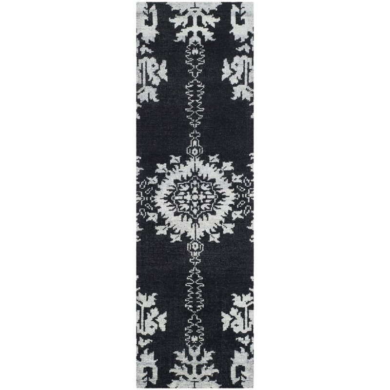 Safavieh Stone Wash 9' X 12' Hand Knotted Rug in Charcoal