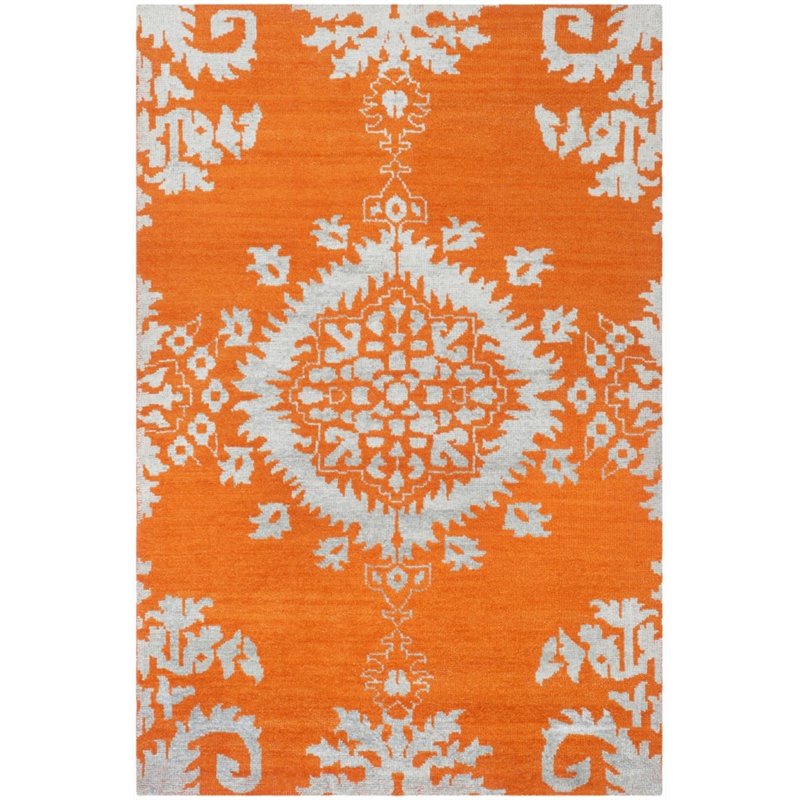 Safavieh Stone Wash 5' X 8' Hand Knotted Rug in Gold