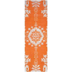 Safavieh Stone Wash 6' Square Hand Knotted Rug in Gold