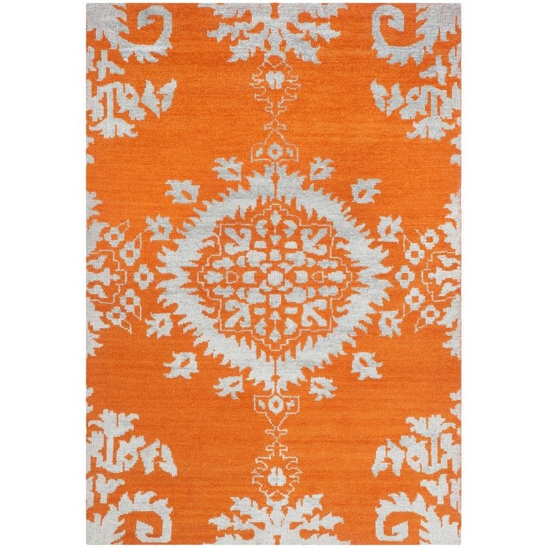 Safavieh Stone Wash 9' X 12' Hand Knotted Rug in Gold