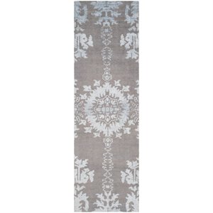 Safavieh Stone Wash 6' Square Hand Knotted Rug in Gray