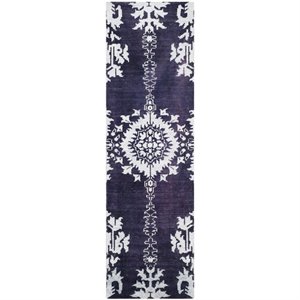 Safavieh Stone Wash 2'6&quot X 8' Hand Knotted Rug in Deep Purple
