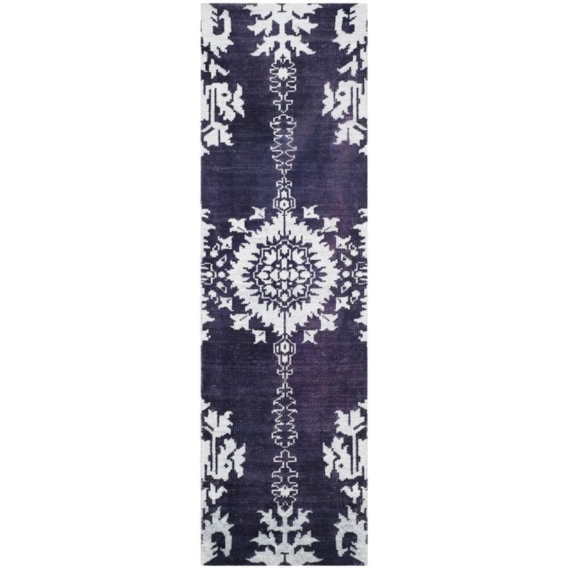 Safavieh Stone Wash 4' X 6' Hand Knotted Rug in Deep Purple