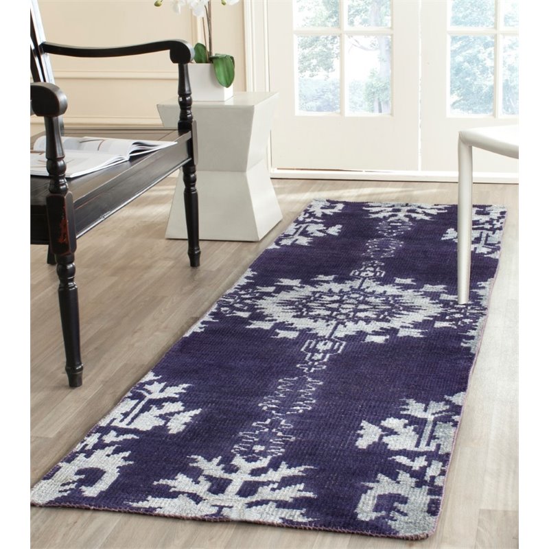 Safavieh Stone Wash 8' X 10' Hand Knotted Rug in Deep Purple