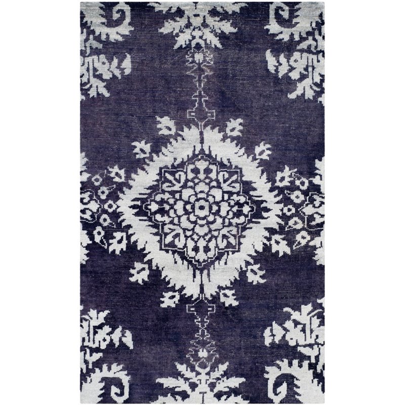 Safavieh Stone Wash 8' X 10' Hand Knotted Rug in Deep Purple