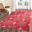 Safavieh Stone Wash 4' X 6' Hand Knotted Rug in Red and Ivory