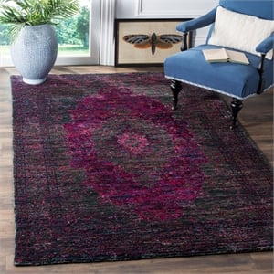 Safavieh Tangier 5' X 8' Hand Knotted Rug in Slate Blue and Fuchsia