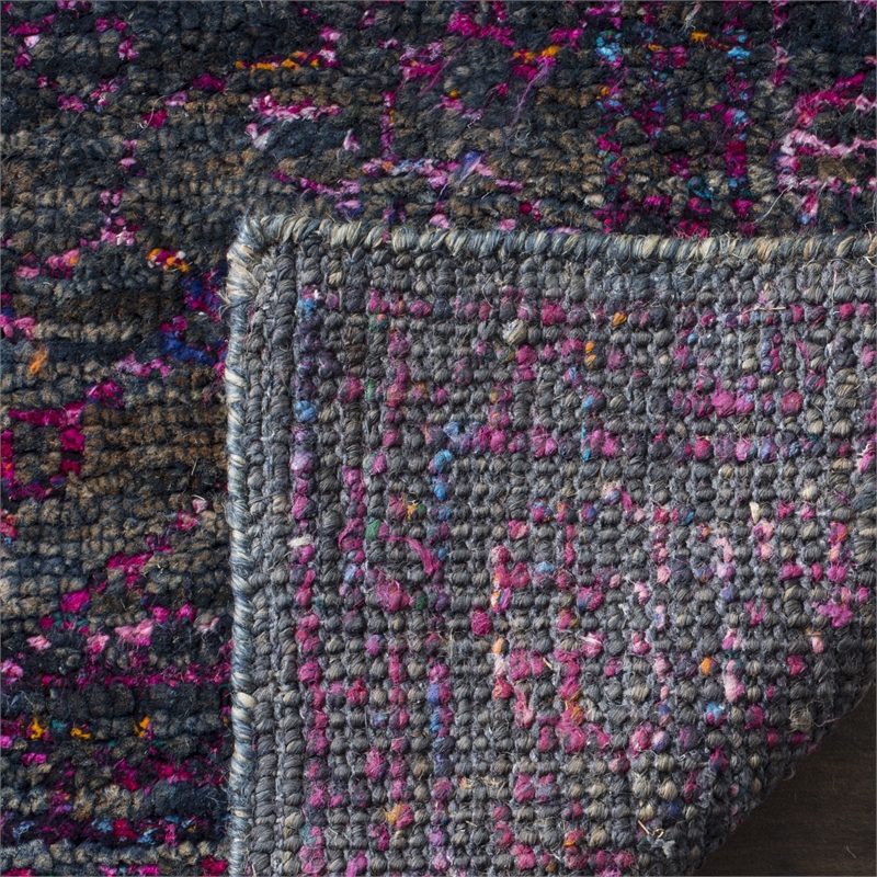 Safavieh Tangier 5' X 8' Hand Knotted Rug in Slate Blue and Fuchsia