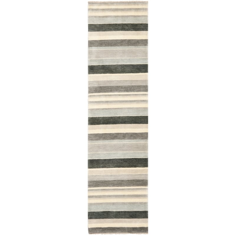 Safavieh Tibetan 2' X 8' Hand Knotted Wool Rug in Gray