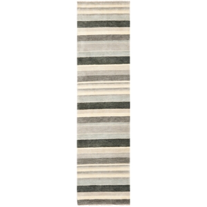Safavieh Tibetan 2' X 8' Hand Knotted Wool Rug in Gray
