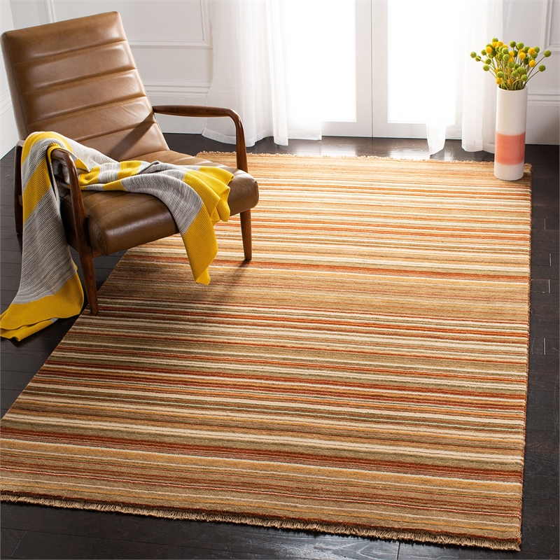 Safavieh Tibetan 5' X 8' Hand Knotted Wool Rug in Rust