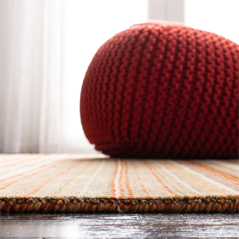 Safavieh Tibetan 8' X 10' Hand Knotted Wool Rug in Rust