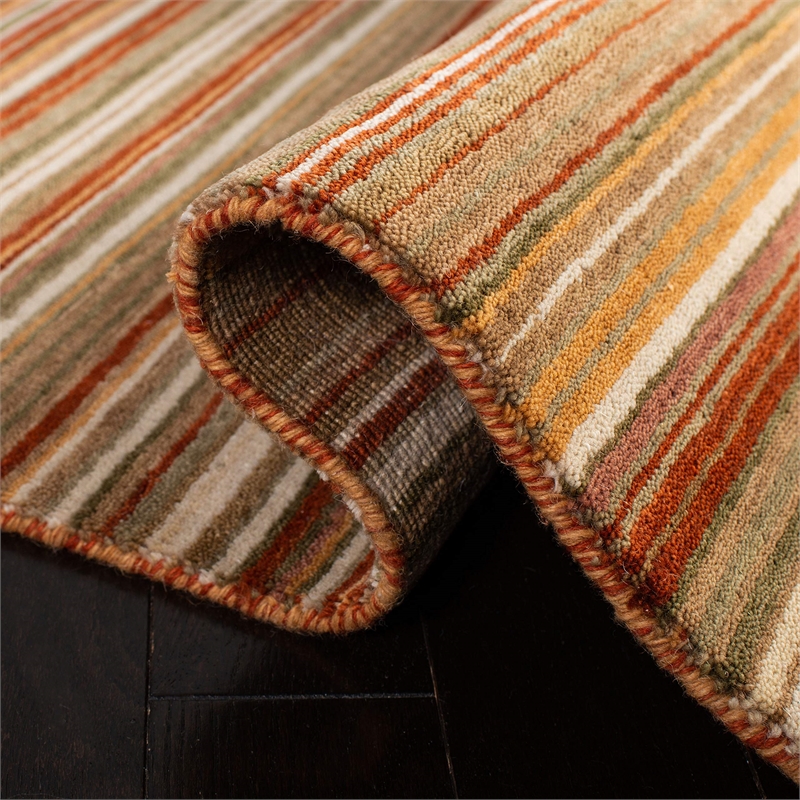 Safavieh Tibetan 8' X 10' Hand Knotted Wool Rug in Rust