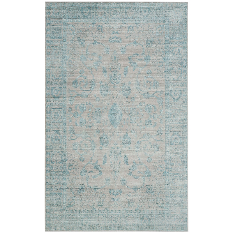 Safavieh Valencia 4' X 6' Power Loomed Polyester Rug in Blue