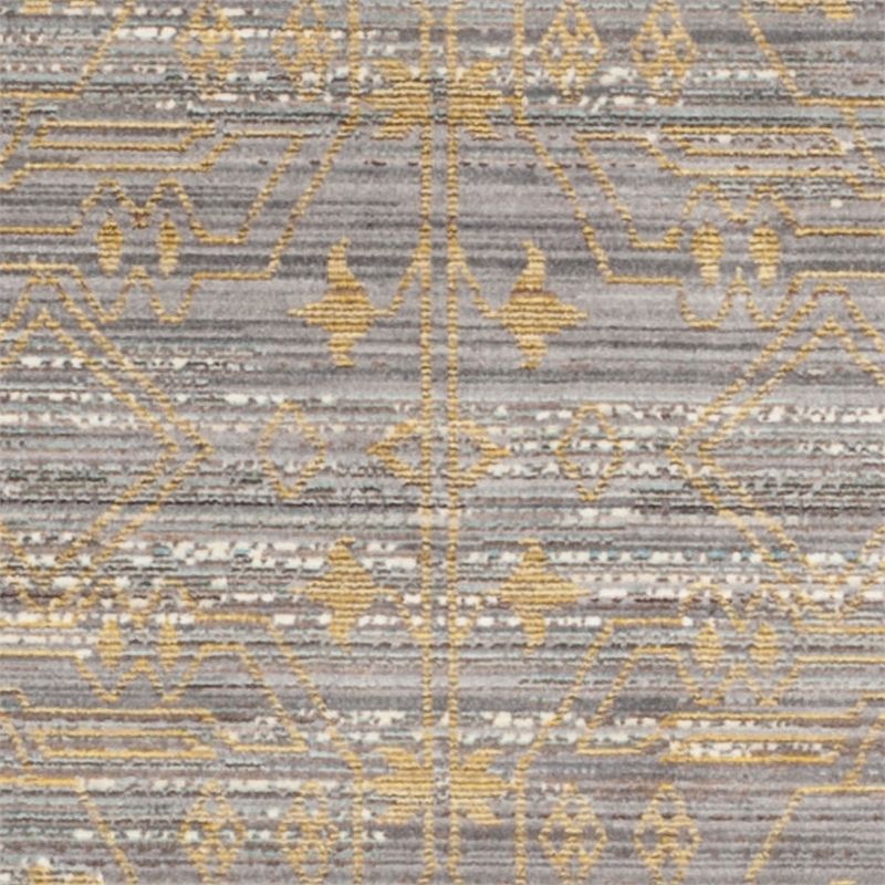 Safavieh Valencia 2' X 3' Power Loomed Polyester Rug in Gray and Gold