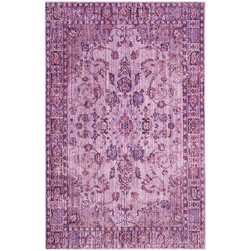 Safavieh Valencia 4' X 6' Power Loomed Polyester Rug in Gray