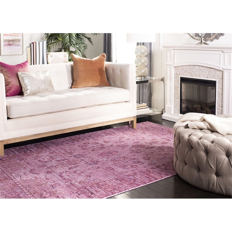 Safavieh Valencia 4' X 6' Power Loomed Polyester Rug in Gray