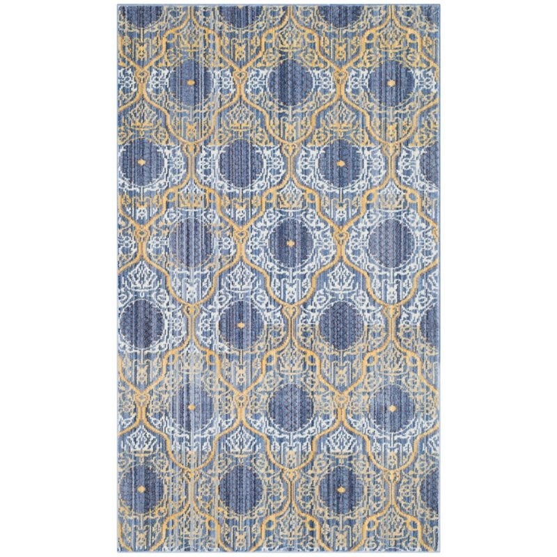 Safavieh Valencia 2' X 3' Power Loomed Rug in Lavander and Gold