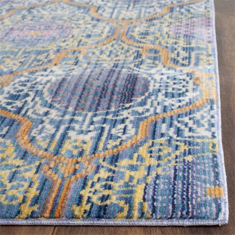 Safavieh Valencia 9' X 12' Power Loomed Rug in Lavander and Gold