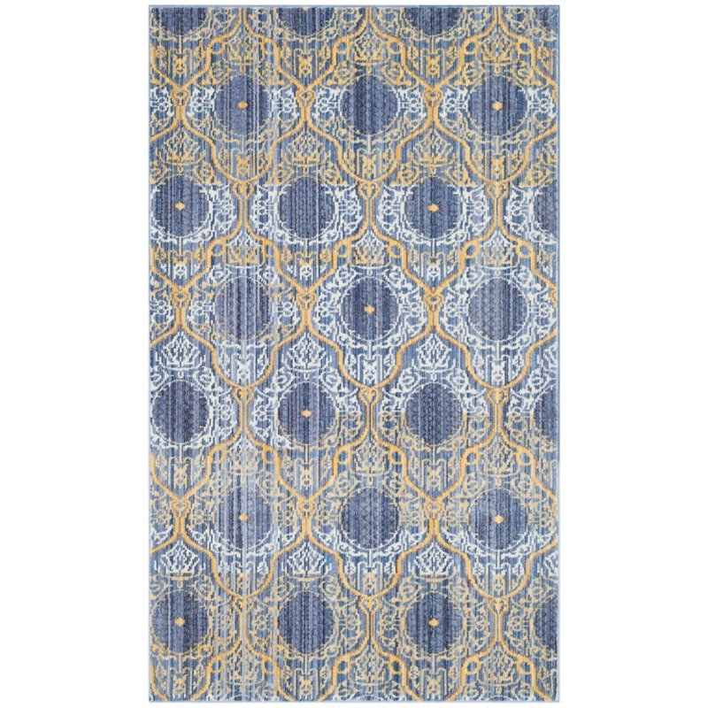 Safavieh Valencia 9' X 12' Power Loomed Rug in Lavander and Gold