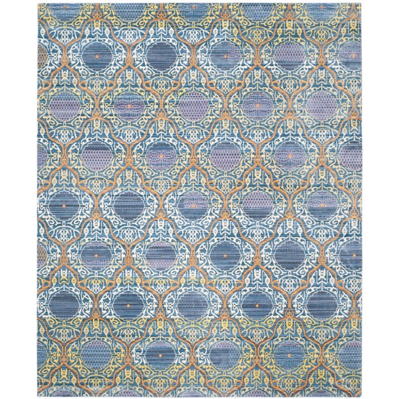 Safavieh Valencia 9' X 12' Power Loomed Rug in Lavander and Gold