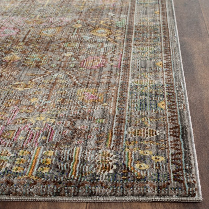Safavieh Valencia 2' X 3' Power Loomed Polyester Rug in Gray
