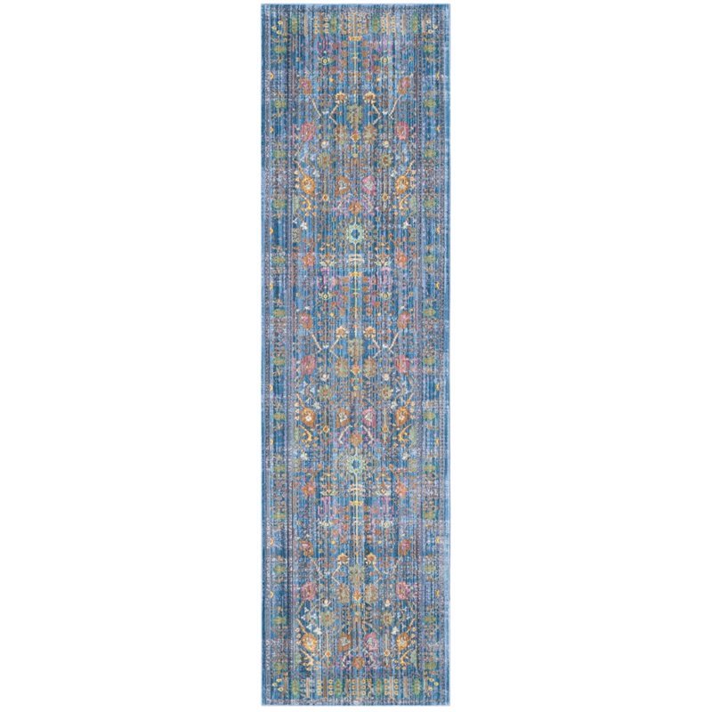Safavieh Valencia 4' X 6' Power Loomed Polyester Rug in Blue
