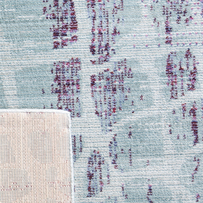 Safavieh Valencia 2' X 3' Power Loomed Rug in Blue and Fuchsia