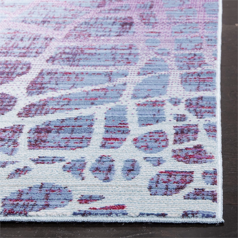 Safavieh Valencia 2' X 3' Power Loomed Rug in Blue and Fuchsia