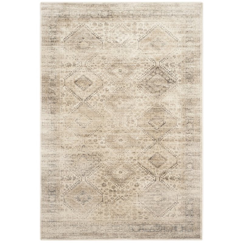 Safavieh Vintage 11' X 15' Power Loomed Viscose Pile Rug in Stone